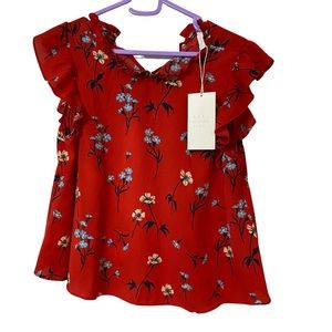 NWT Zara cute red blouse size L